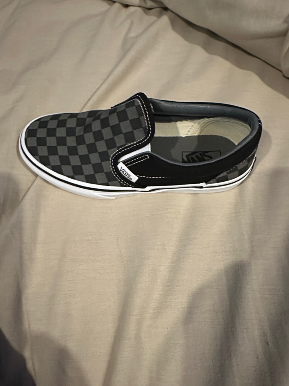 Vans Slip-On Checkerboard in Black and Gray